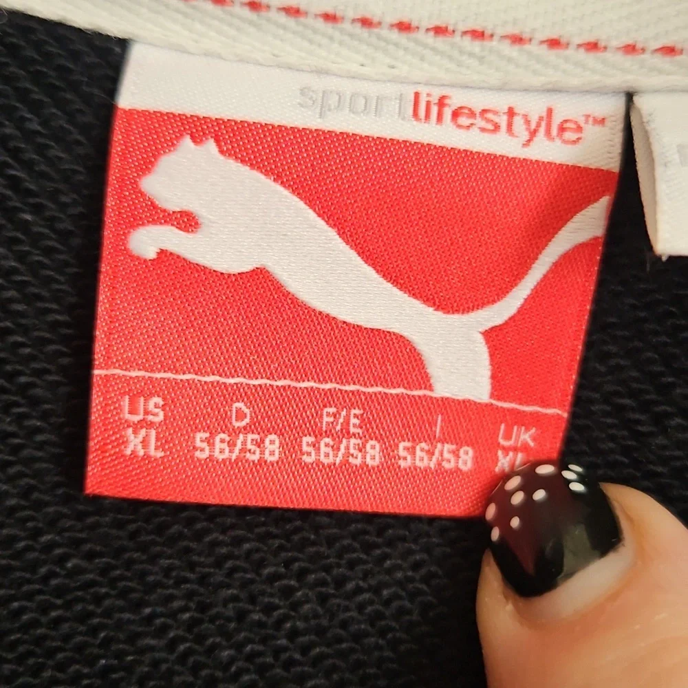 Puma Black Hoodie with Red Logo